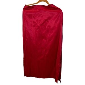 DOSA Bergdorf Goodman 100% silk cranberry red straight skirt 2 M